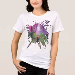 手作りのアート作品 - 一人歩き トライブレンドＴシャツ