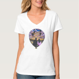 手作りのアート作品 – 一緒に見る夕日 Tシャツ