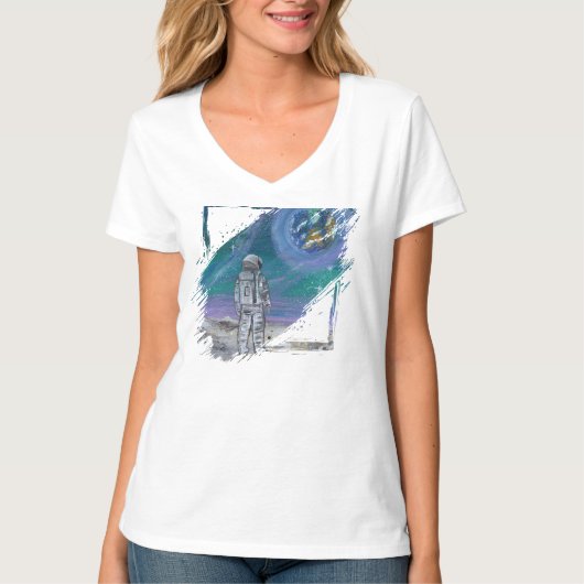 手作りのアート作品 - 地球の視点 Tシャツ (正面)