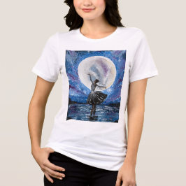 手作りのアート作品 - 月とともに踊る トライブレンドＴシャツ