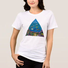 手作りのアート作品 - 海の深み トライブレンドＴシャツ