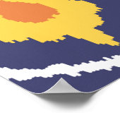 手作りのイカット生地。民族のシームレスなパターン。亜星 ポスター (角)