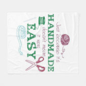 手作りのカチェット好きの贈り物 |パーフェクトギフトアイディア フリースブランケット (正面(横))