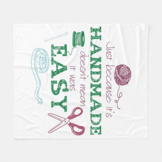 手作りのカチェット好きの贈り物 |パーフェクトギフトアイディア フリースブランケット (正面(横))