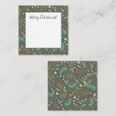 手作りのカラフルなクリスマスの花 ノートカード (正面/裏面)