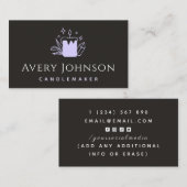 手作りのキャンドル&クリスタルジェムストーンキャンドルメーカー 名刺 (正面/裏面)