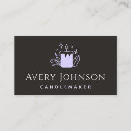手作りのキャンドル&クリスタルジェムストーンキャンドルメーカー 名刺