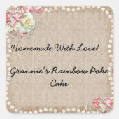 手作りのギフトにスクエアのステッカー！ スクエアシール (正面)