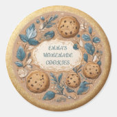 手作りのクッキー ラウンドシール (正面)