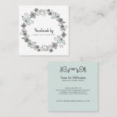 手作りのクラフターエティ素朴職人 スクエア名刺 (正面/裏面)