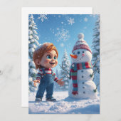 手作りのクリスマスカード シーズンカード (正面/裏面)