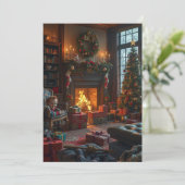 手作りのクリスマスカード 招待状 (スタンド正面)