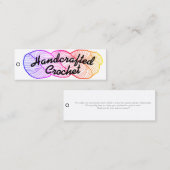 手作りのクロチェットマーケットメーカーのラベル スキニー名刺 (正面/裏面)