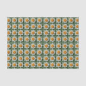 手作りのコットンかぎ針編みデイジー模様のデコパージュ 薄葉紙 (正面)