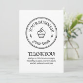 手作りのスイートベーカリー事業ロゴがとってもキュート！ 招待状 (スタンド正面)