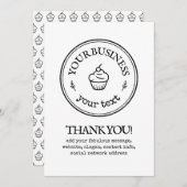 手作りのスイートベーカリー事業ロゴがとってもキュート！ 招待状 (正面/裏面)