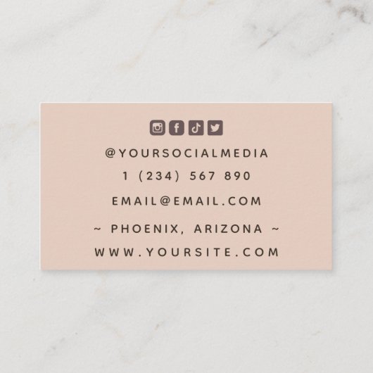 手作りのソーシャルメディア向け焼き菓子 スイートトリーツ キャンディ 名刺 (裏面)