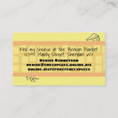 手作りのチーズくさびハーブ 名刺 (裏面)