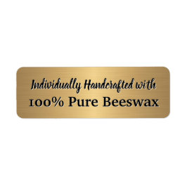 手作りのビーズワックスキャンドル ラベル