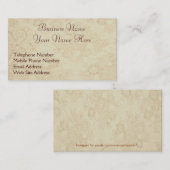 手作りのビーズ付きレース効果名刺 名刺 (正面/裏面)