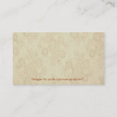 手作りのビーズ付きレース効果名刺 名刺 (裏面)