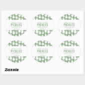 手作りのピクルス ラウンド ステッカー (シート)