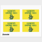 手作りのピクルス 長方形シール (シート)