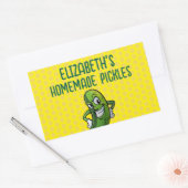 手作りのピクルス 長方形シール (封筒)