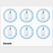 手作りのブルーベリーカップケーキ食品ラベル ラウンドシール (シート)