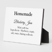 手作りのブルーベリージャム 愛を込めて追加テキスト フォトプラーク (側面)