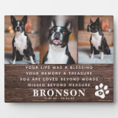 手作りのペット追悼名言＆写真コラージュ フォトプラーク (正面)