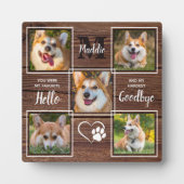 手作りのペット追悼記念プレート 5枚のペット写真コラージュ フォトプラーク (正面)