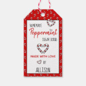 🍭 手作りのペッパーミントシュガー スクラブ 愛を込めて  ギフトタグ (正面)