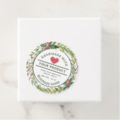 手作りのホリデーボタニカルリース商品ラベル フェイバータグ (インサイチュ)