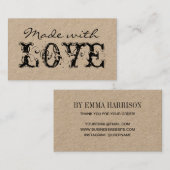 手作りのミニマリストモダンヴィンテージ 名刺 (正面/裏面)