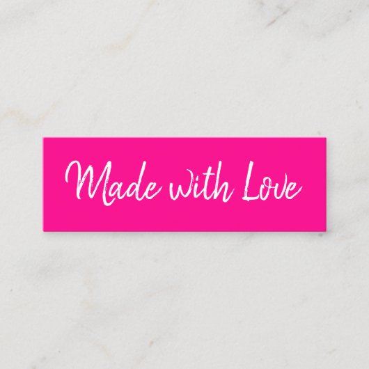 手作りのミニマリスト、ブラッモダンクピンクトレンディー スキニー名刺 (正面)