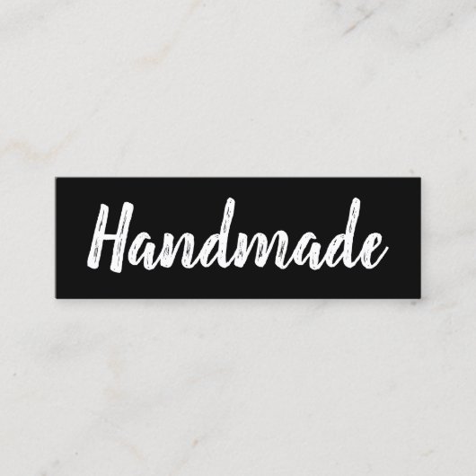 手作りのミニマリモダンスト·シンプル(白黒) スキニー名刺 (正面)