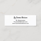 手作りのミニマリモダンスト·シンプル(白黒) スキニー名刺 (裏面)