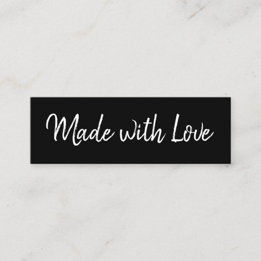 手作りのミニマリモダンスト、白黒トレンディー スキニー名刺 (正面)