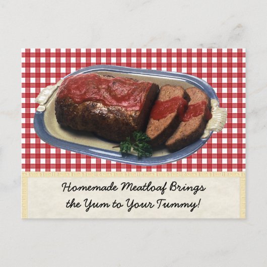 手作りのミートローフのポストカード ポストカード (正面)
