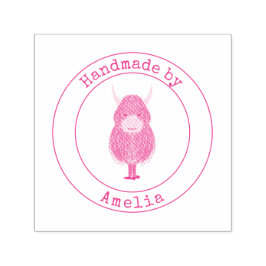 手作りのモノグラムハイランドカウチ セルフインキングスタンプ