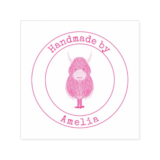 手作りのモノグラムハイランドカウチ セルフインキングスタンプ (デザイン)