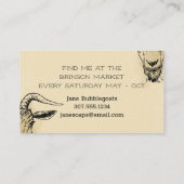 手作りのヤギミルクソープオートミールバニラ 名刺 (裏面)