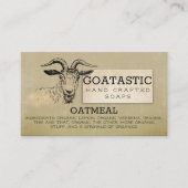 手作りのヤギミルクソープオートミールバニラ 名刺 (正面)