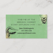 手作りのヤギ乳せっけん風呂のハーブグリーンティー 名刺 (裏面)