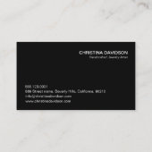 手作りのユダヤ人画家写真 名刺 (裏面)