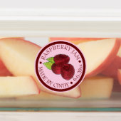 手作りのラズベリージャムゼリーが缶詰 ラベル (貼付)