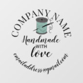 手作りのラブカンパニーネーム裁縫 ウィンドウサイン (シート)