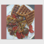 手作りのワッフルとジャガイモ ラッピングペーパー (フラット)