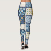 手作りのヴィンテージキルト織物。かわいいレギング レギンス (裏面)